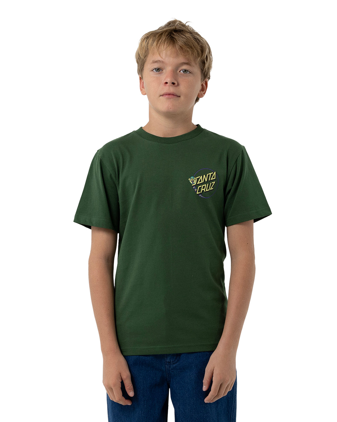 Santa Cruz Winkowski Dope Planet 2 Dot Tee Dark Green