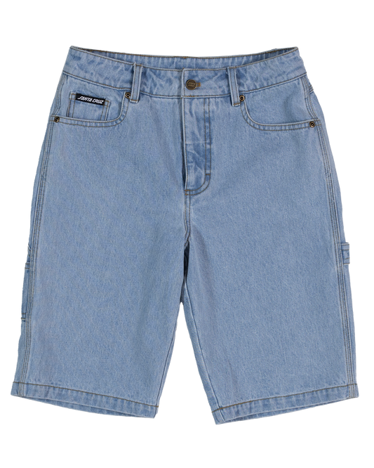 Santa Cruz Classic Dot Carpenter Jean Shorts Light Washed