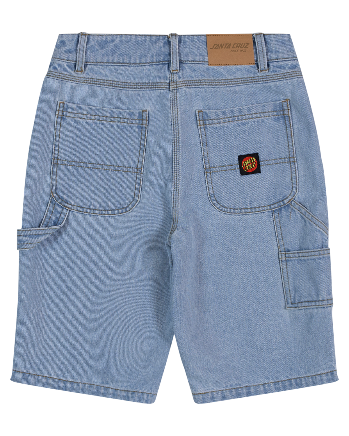 Santa Cruz Classic Dot Carpenter Jean Shorts Light Washed