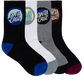 Santa Cruz Bold Shadow Dot Crew Sock Black | White | Grey Marle