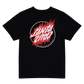 Santa Cruz Flamed Dot Upside Down Tee Black