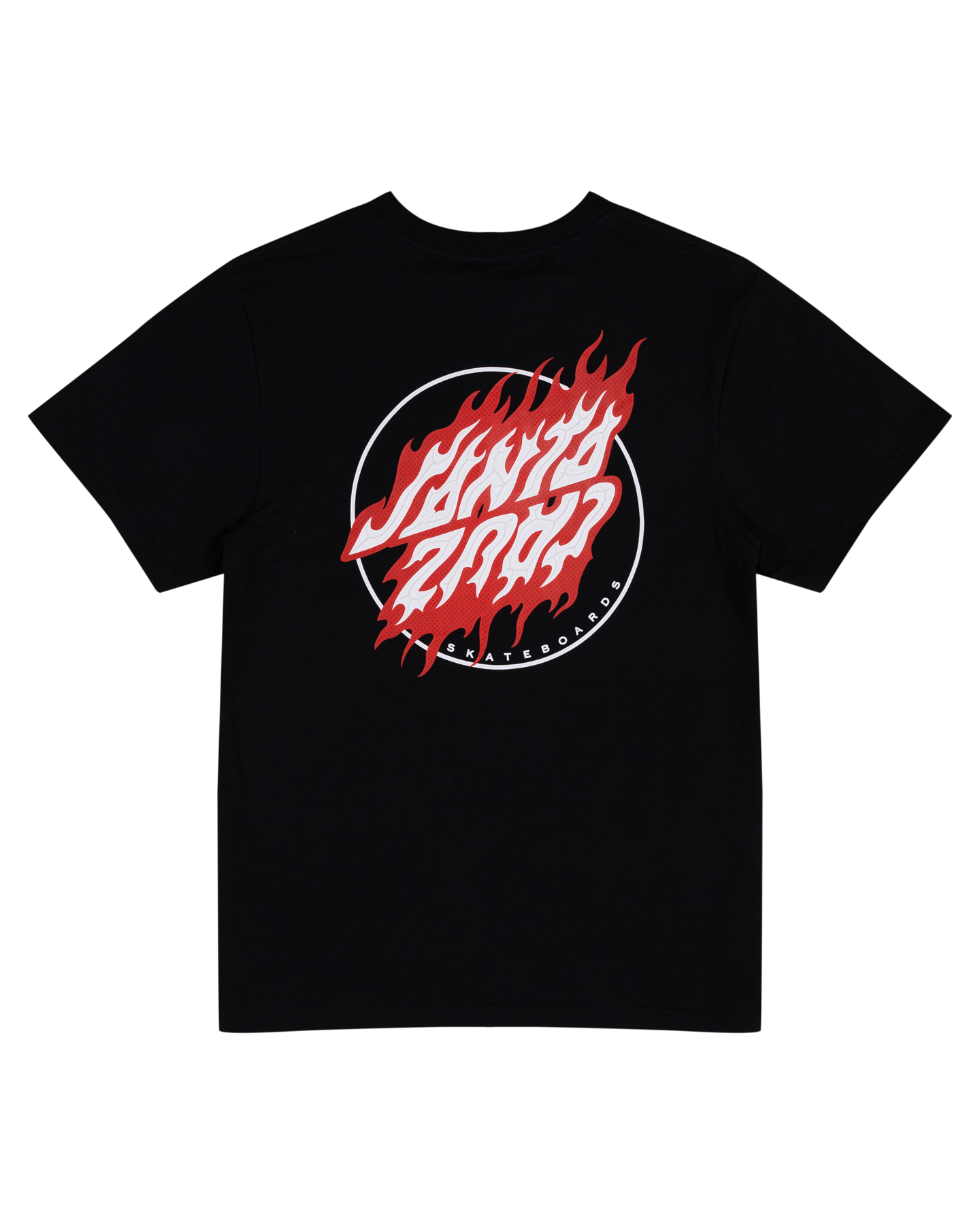 Santa Cruz Flamed Dot Upside Down Tee Black