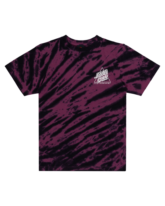 Santa Cruz Not A Dot Hollow Tee Maroon Tie Dye