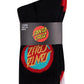 Santa Cruz Bold Shadow Dot Crew Sock 4 Pack Black | White | Grey