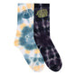 Santa Cruz Malba Crash Stack Crew Sock 2 Pack Teal Tie Dye | Black