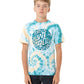 Santa Cruz Malba Crash Dot Mono Front Tee Teal Tie Dye