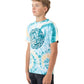 Santa Cruz Malba Crash Dot Mono Front Tee Teal Tie Dye