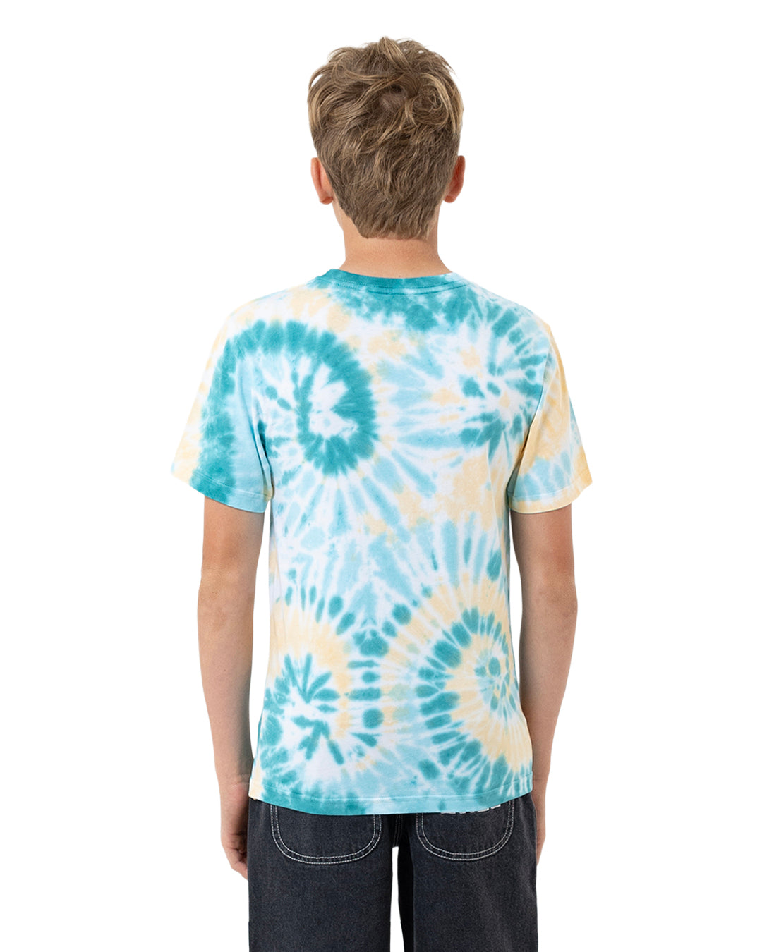 Santa Cruz Malba Crash Dot Mono Front Tee Teal Tie Dye