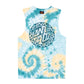Santa Cruz Malba Crash Dot Mono Front Muscle Tee Teal Tie Dye