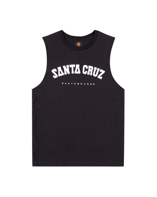 Santa Cruz College Front Muscle Tee Black
