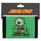 Santa Cruz Eyegore Strip Velcro Wallet Light Green