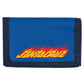 Santa Cruz Flame Ringed Dot Velcro Wallet Blue