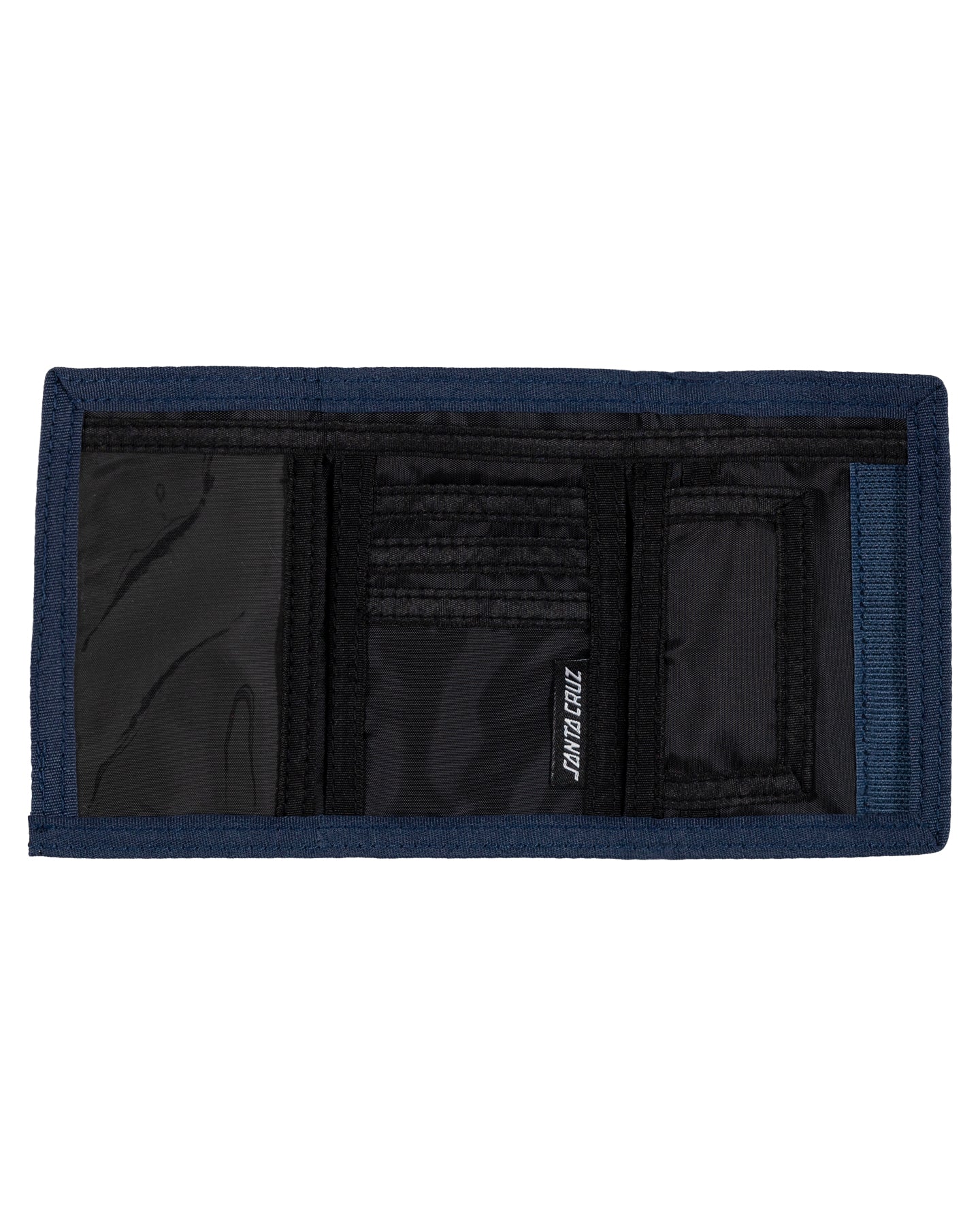 Santa Cruz Flame Ringed Dot Velcro Wallet Blue