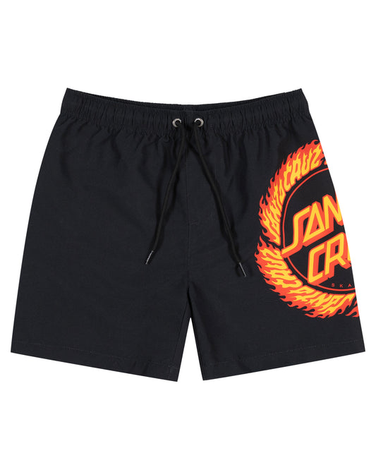 Santa Cruz Flame Ringed Dot Boardshort Black