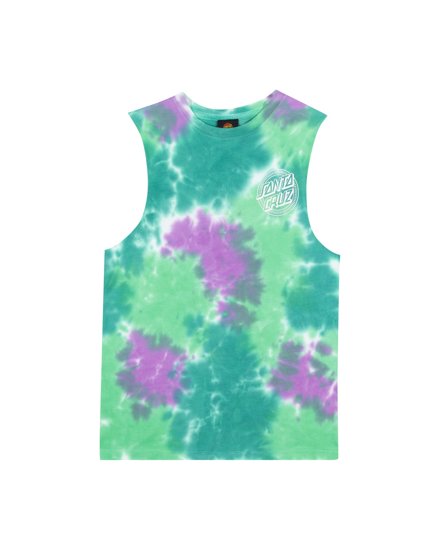 Santa Cruz Industrial Dot Mono Muscle Light Green Tie Dye