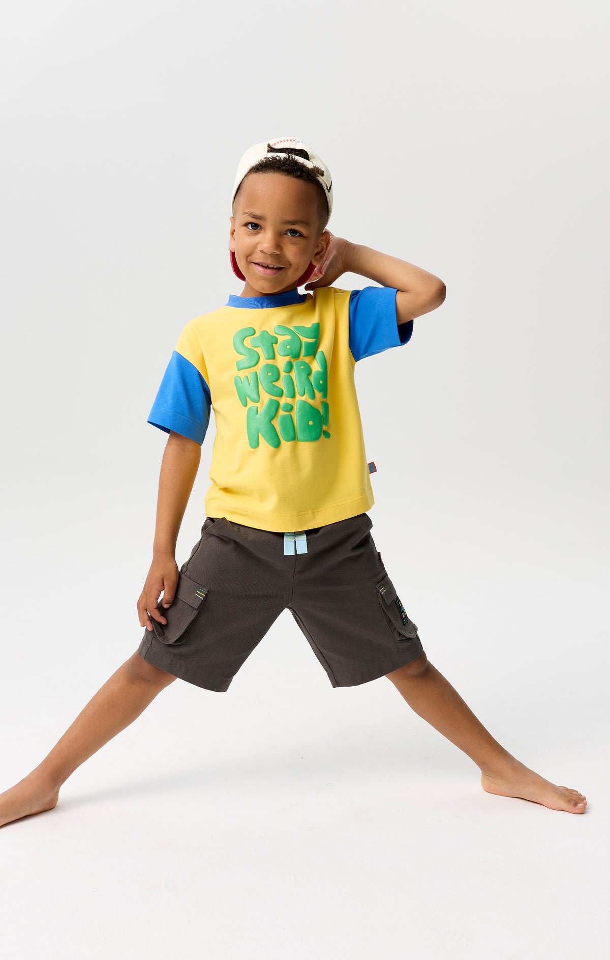 Sandcastle Rascals Stay Weird Kid Splicy Tee