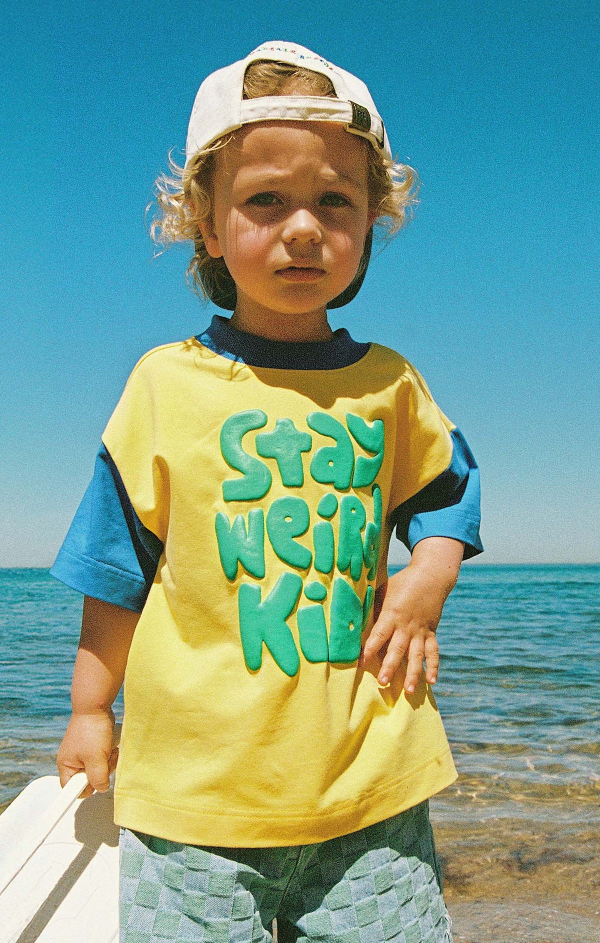Sandcastle Rascals Stay Weird Kid Splicy Tee