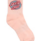 Santa Cruz Oval Dot Mid Sock 3pack Pink Coral | White | Iris