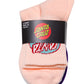 Santa Cruz Oval Dot Mid Sock 3pack Pink Coral | White | Iris