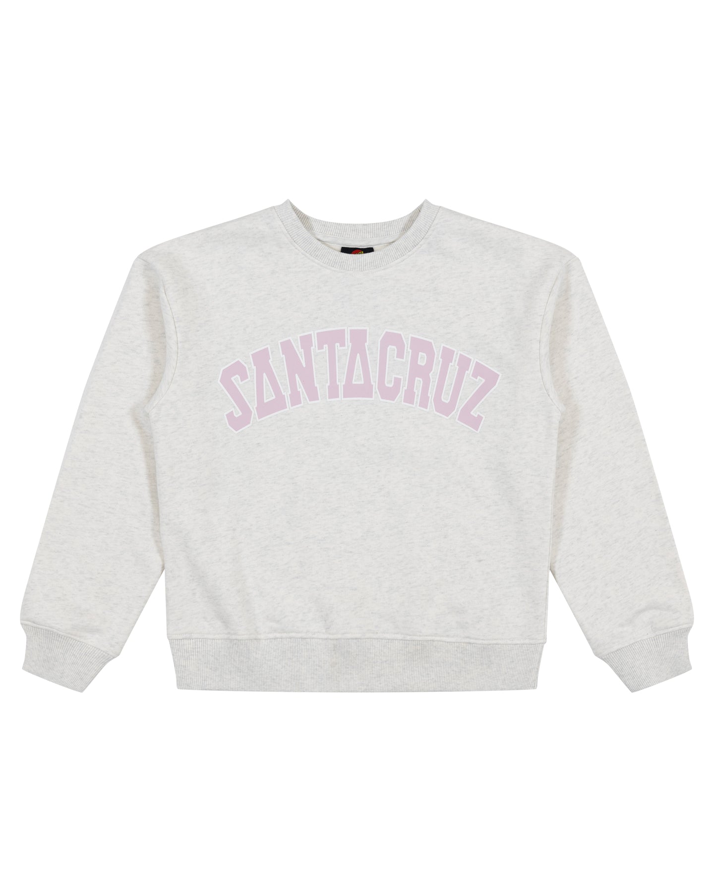 Santa Cruz Collegiate Strip Front Sweater White Marle