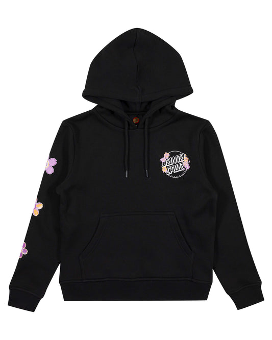 Santa Cruz Os Blooming Stack Dot Chest Hoodie Black