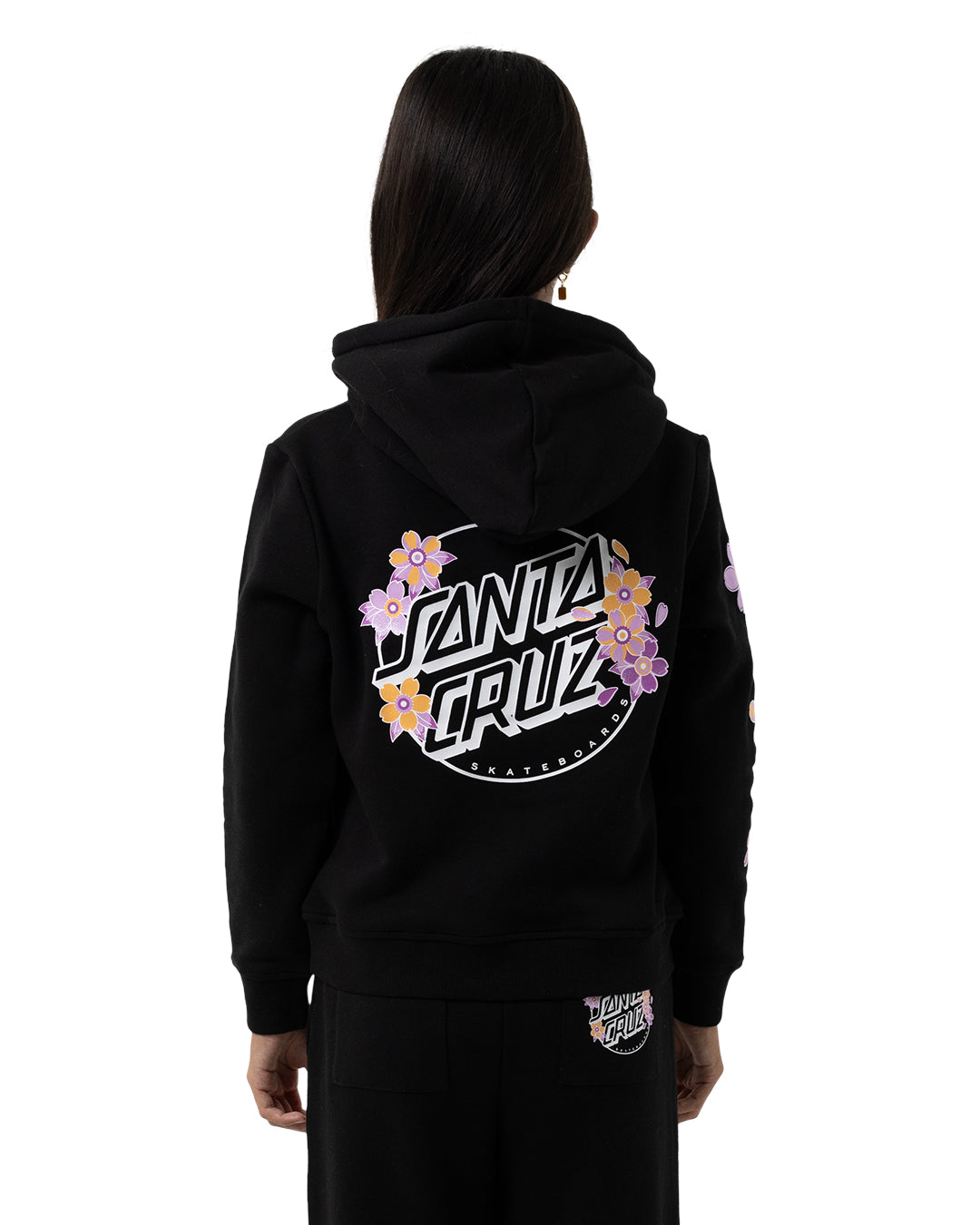 Santa Cruz Os Blooming Stack Dot Chest Hoodie Black