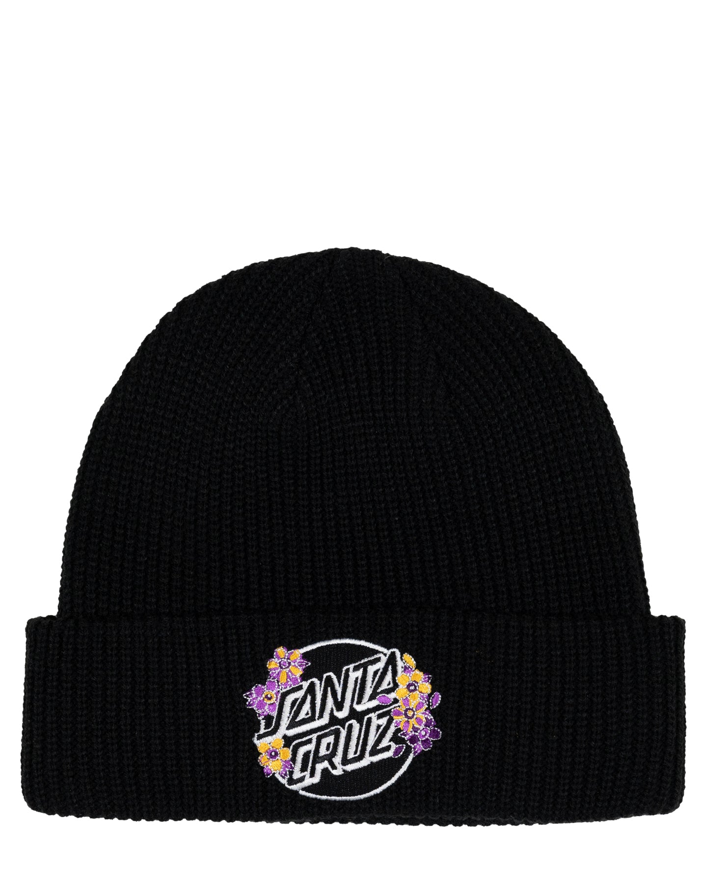 Santa Cruz Blooming Stack Dot Beanie Black
