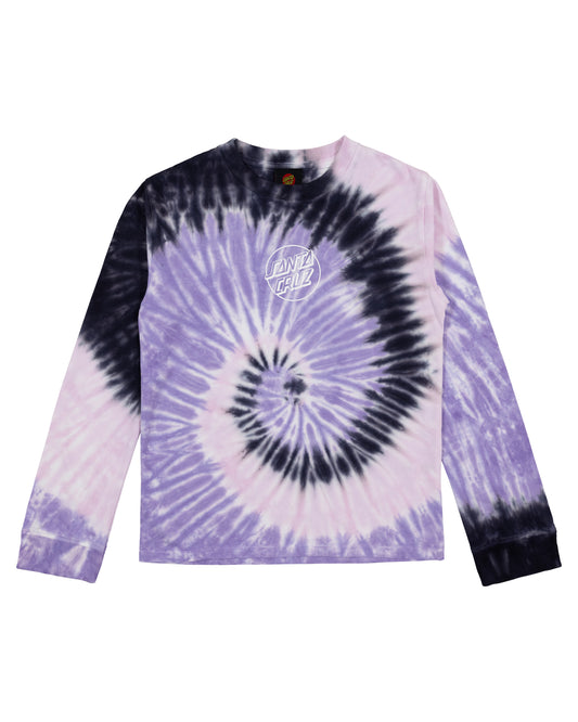 Santa Cruz Opus Dot Centre Long Sleeve Tee Pink Tie Dye