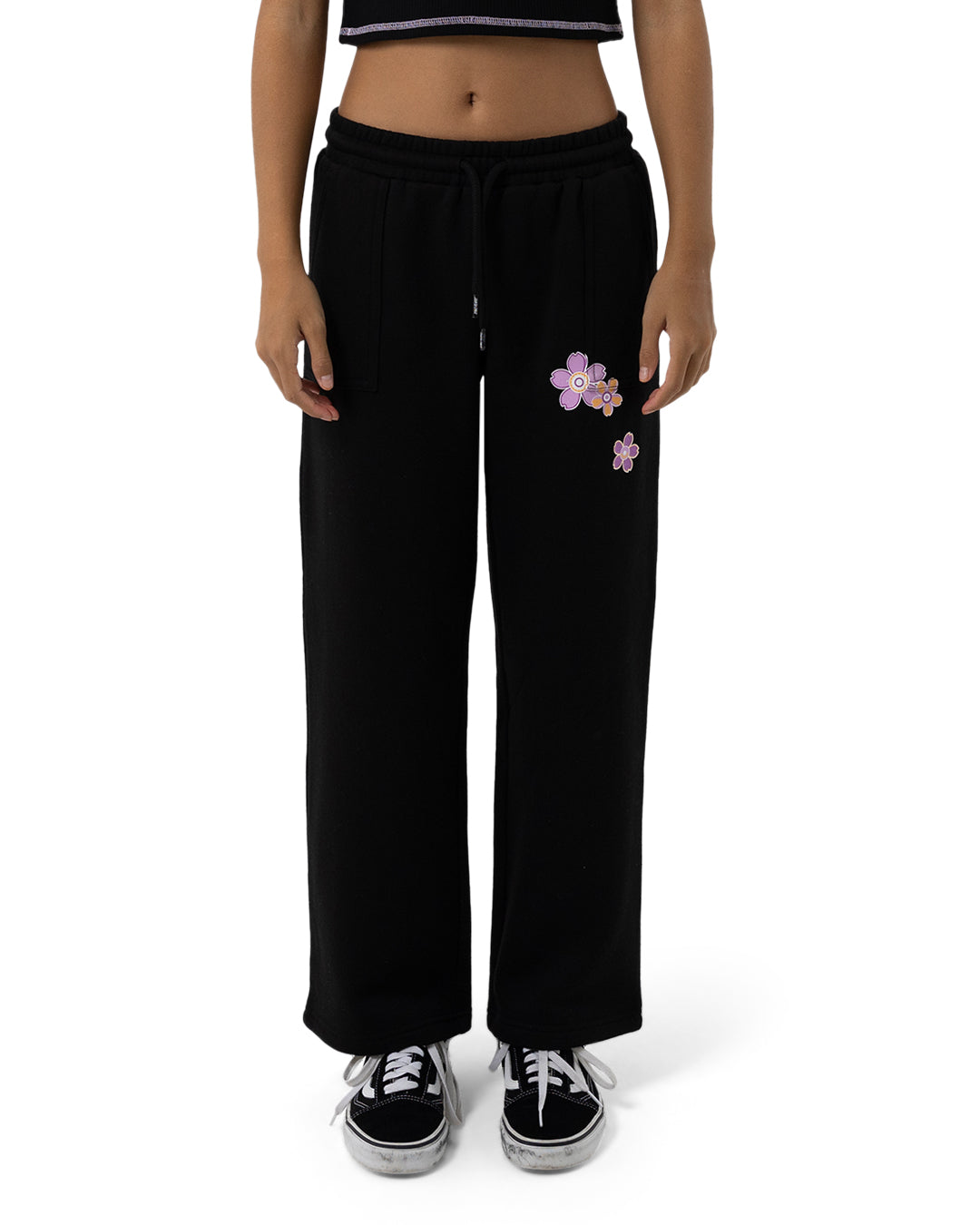 Santa Cruz Blooming Stack Dot Track Pants Black