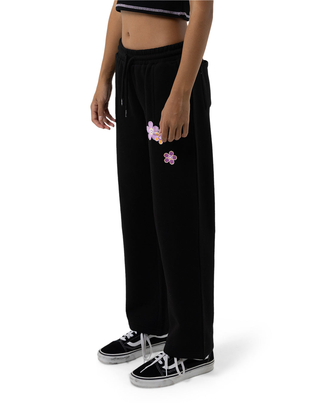 Santa Cruz Blooming Stack Dot Track Pants Black