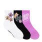 Santa Cruz Blooming Stack Mix Mid Sock 3 Pack Black | White | Purple
