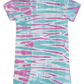 Santa Cruz Short Sleeve Dress Checker Block Front Ocean Tie Dye