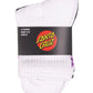 Santa Cruz Strange SC Strip Mid Sock 2 Pack White | Black