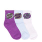 Santa Cruz Oval Dot Mid Sock 3 Pack Magenta | White | Black