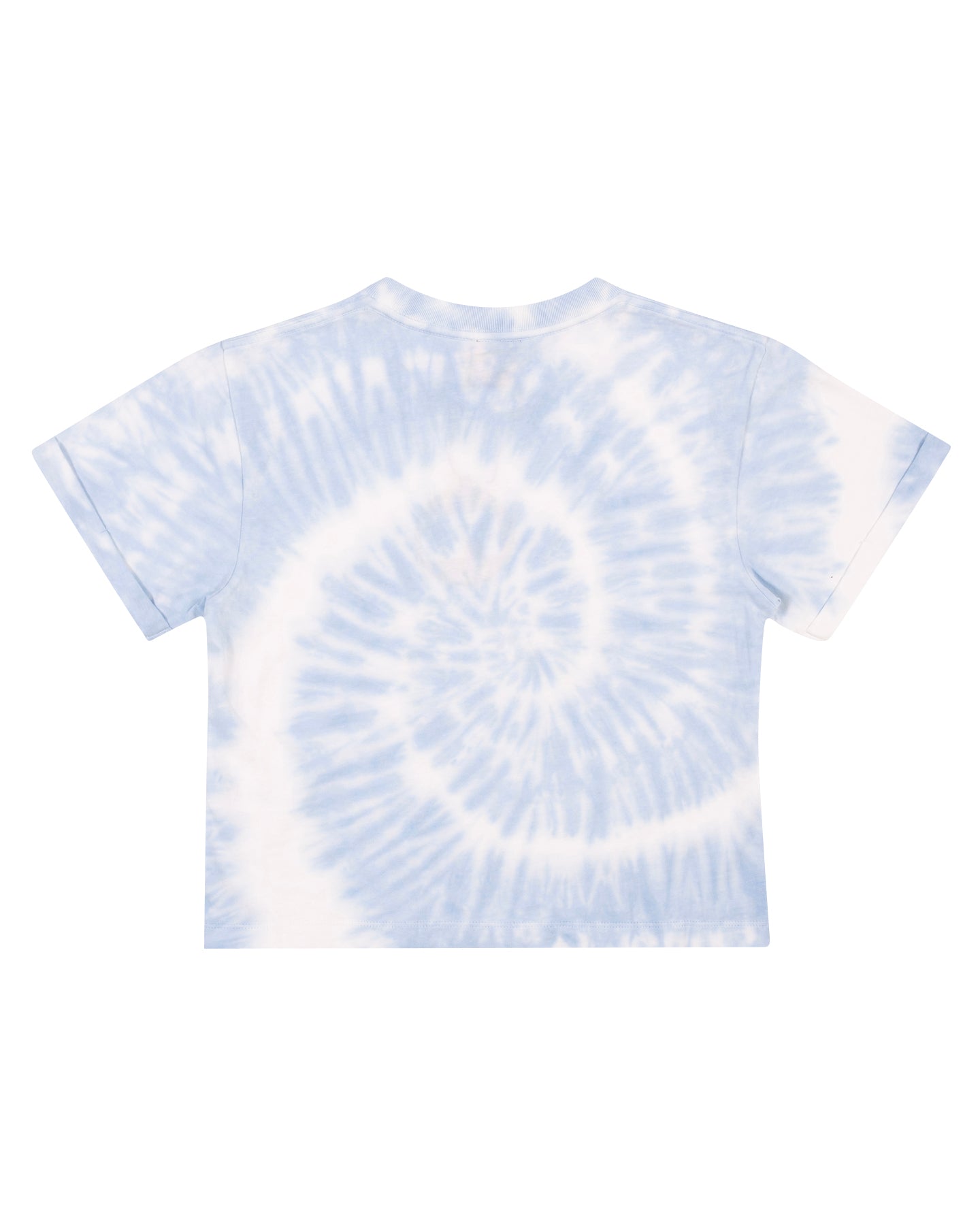 Santa Cruz Minimal Burnt Opus Rainbow Front Cropped Tee Blue Aura Tie Dye