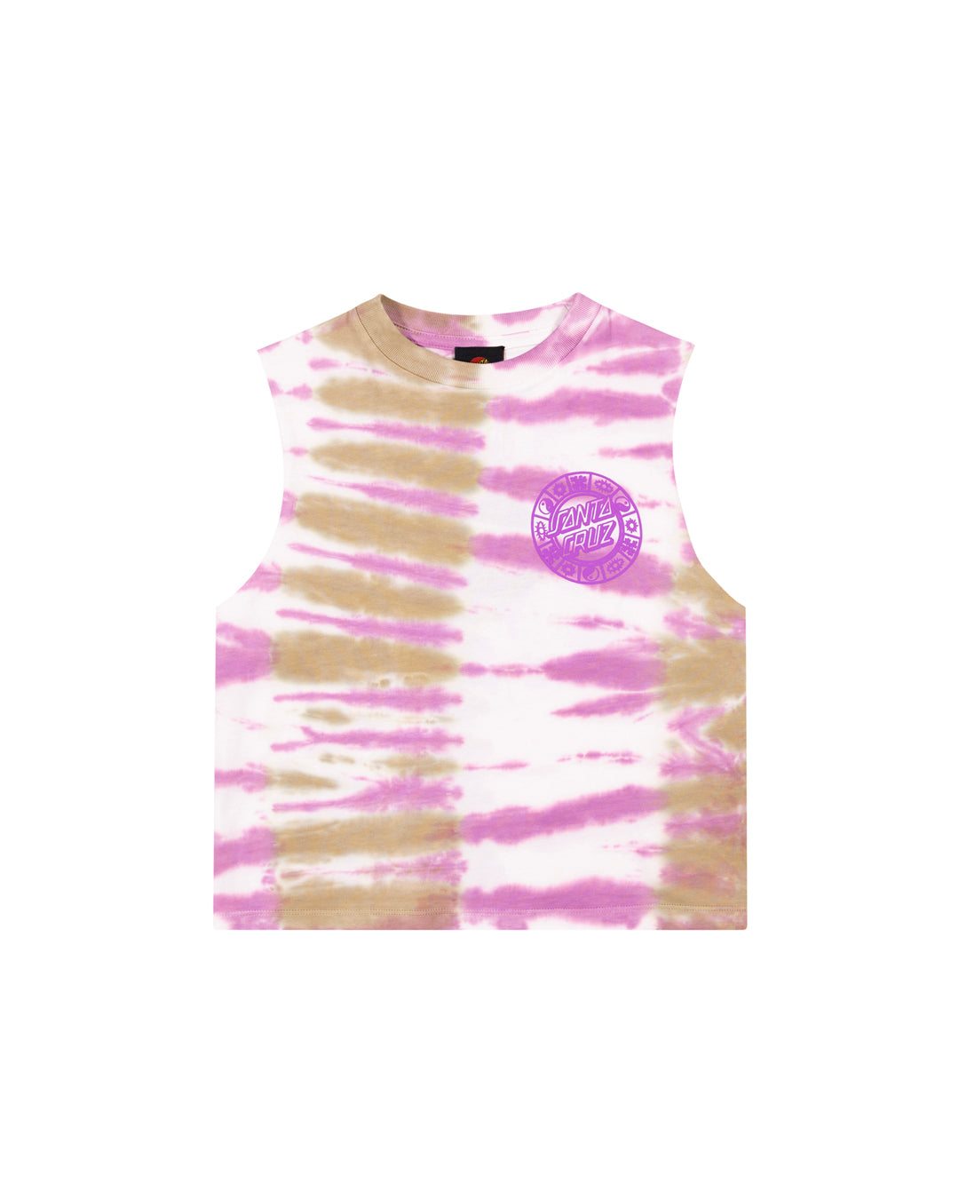 Santa Cruz Strange Check Dot Mono Muscle Olive Stone Tie Dye