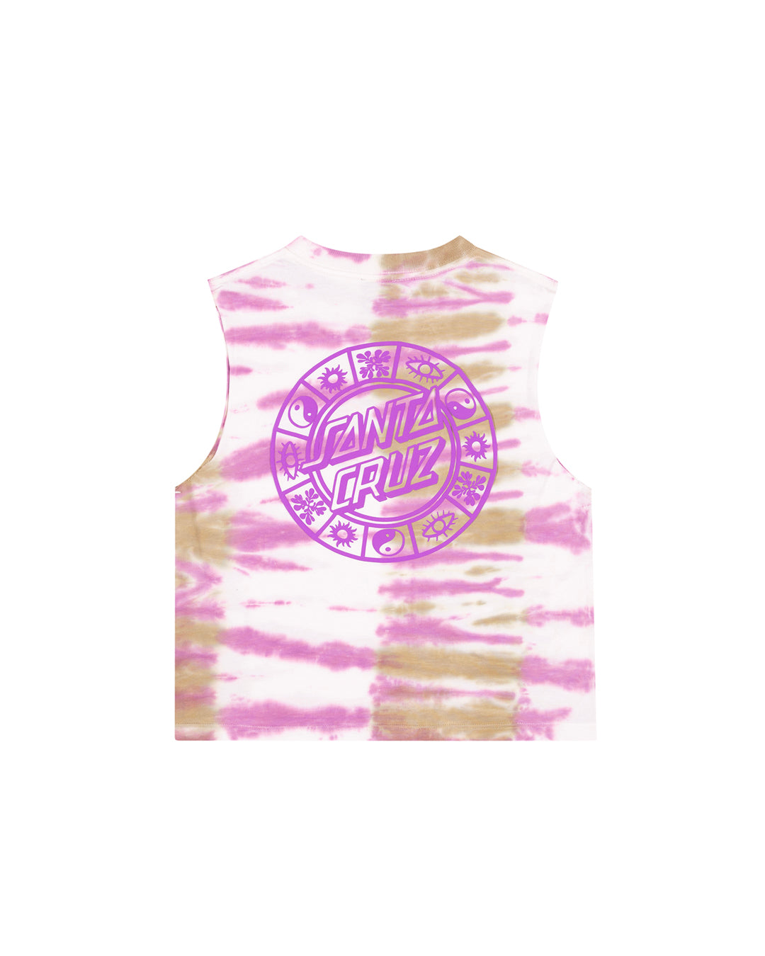 Santa Cruz Strange Check Dot Mono Muscle Olive Stone Tie Dye
