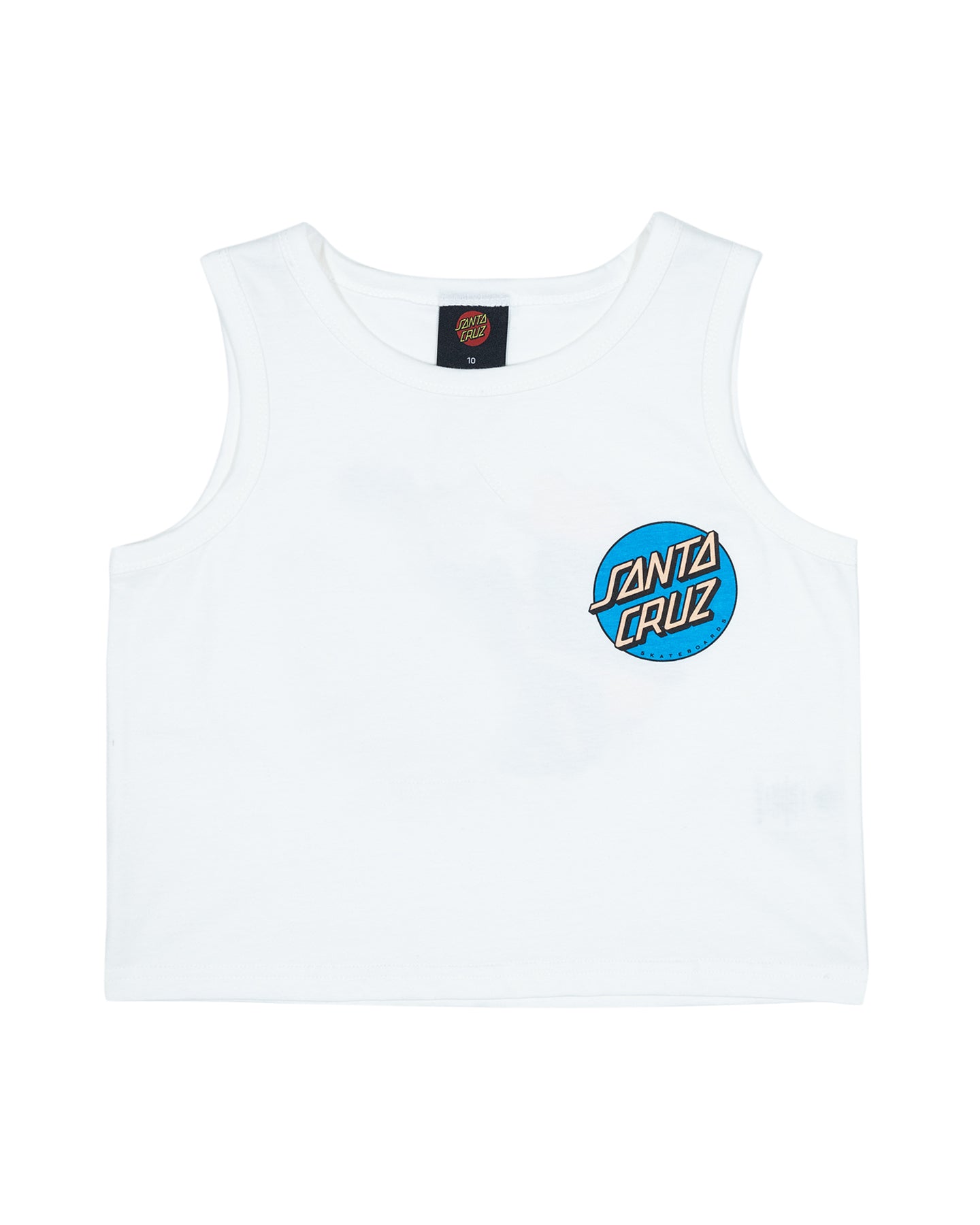 Santa Cruz Other Dot Chest Crop Tank White