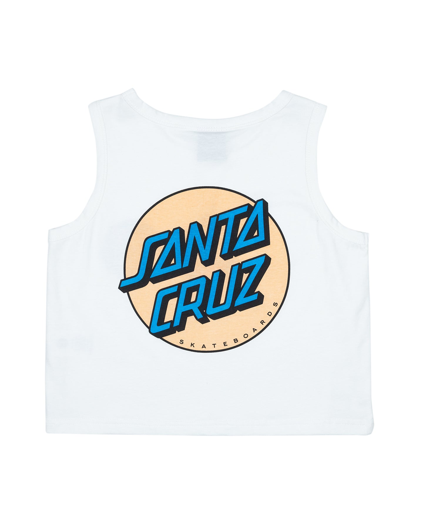 Santa Cruz Other Dot Chest Crop Tank White