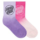 Santa Cruz Opus Dot Mid Sock 2 Pack Lavender | Pink Tie Dye