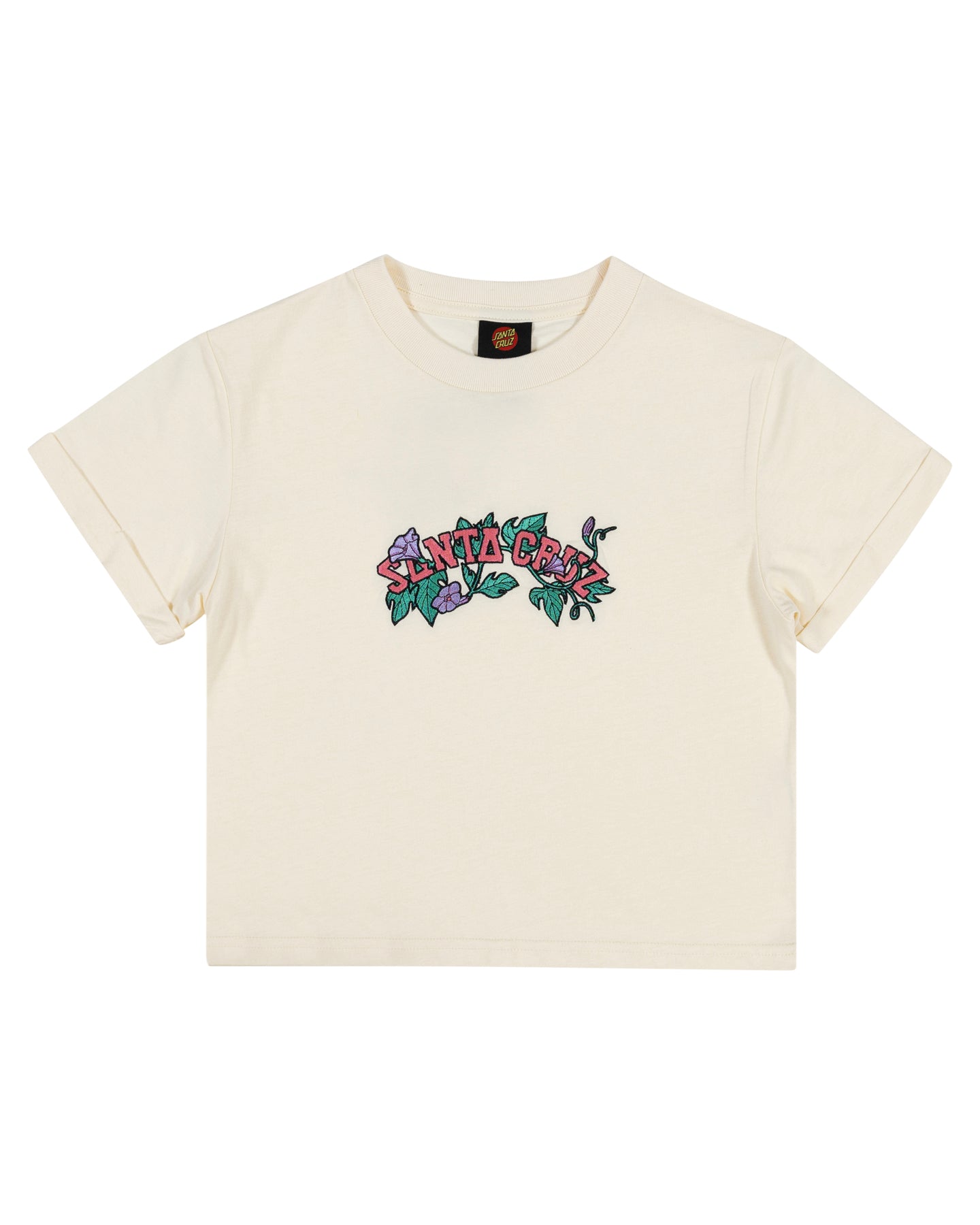 Santa Cruz Cluster Strip Front Tee Cream