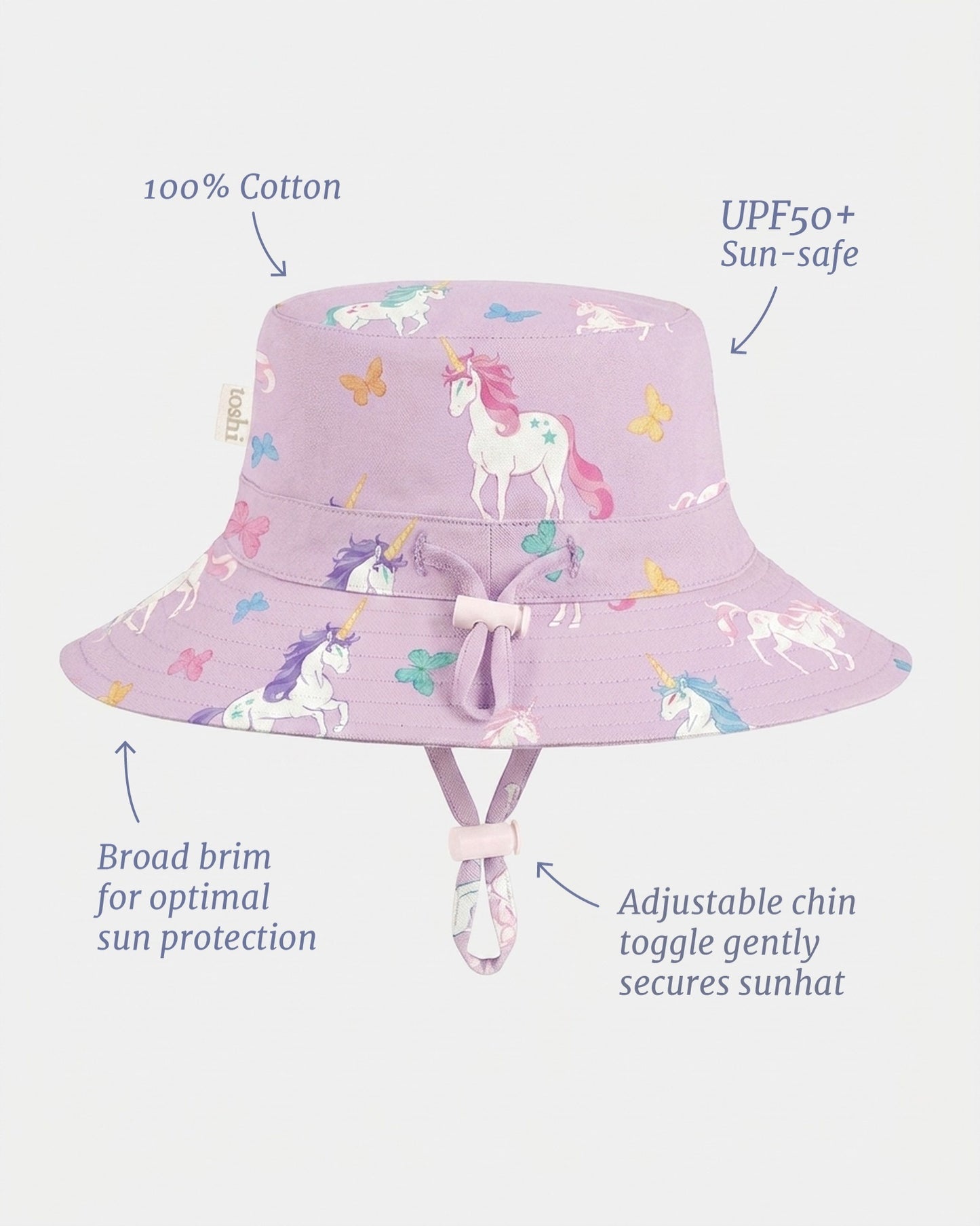 Toshi Sunhat Arcadia Unicorn Lilac