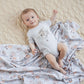 Aster & Oak Flying Oli Bear Print Onesie Blue