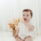 Aster & Oak Sofia Floral Bubble Romper Ivory