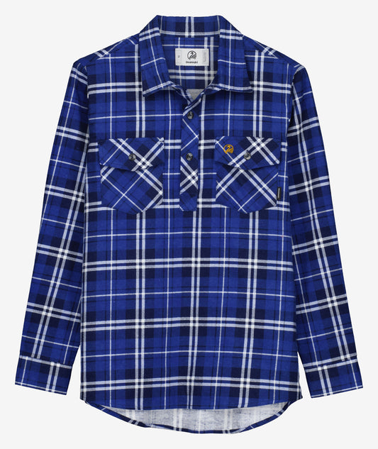 Swanndri Kid's Egmont Shirt Half Placket Midnight