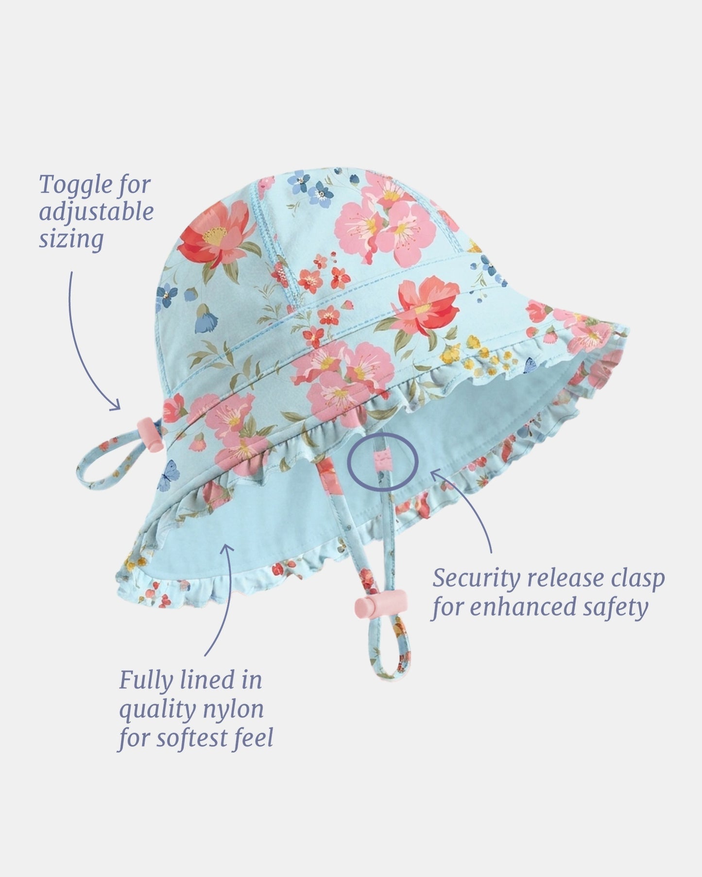 Toshi Swim Bell Hat Twinkle Aqua Garden
