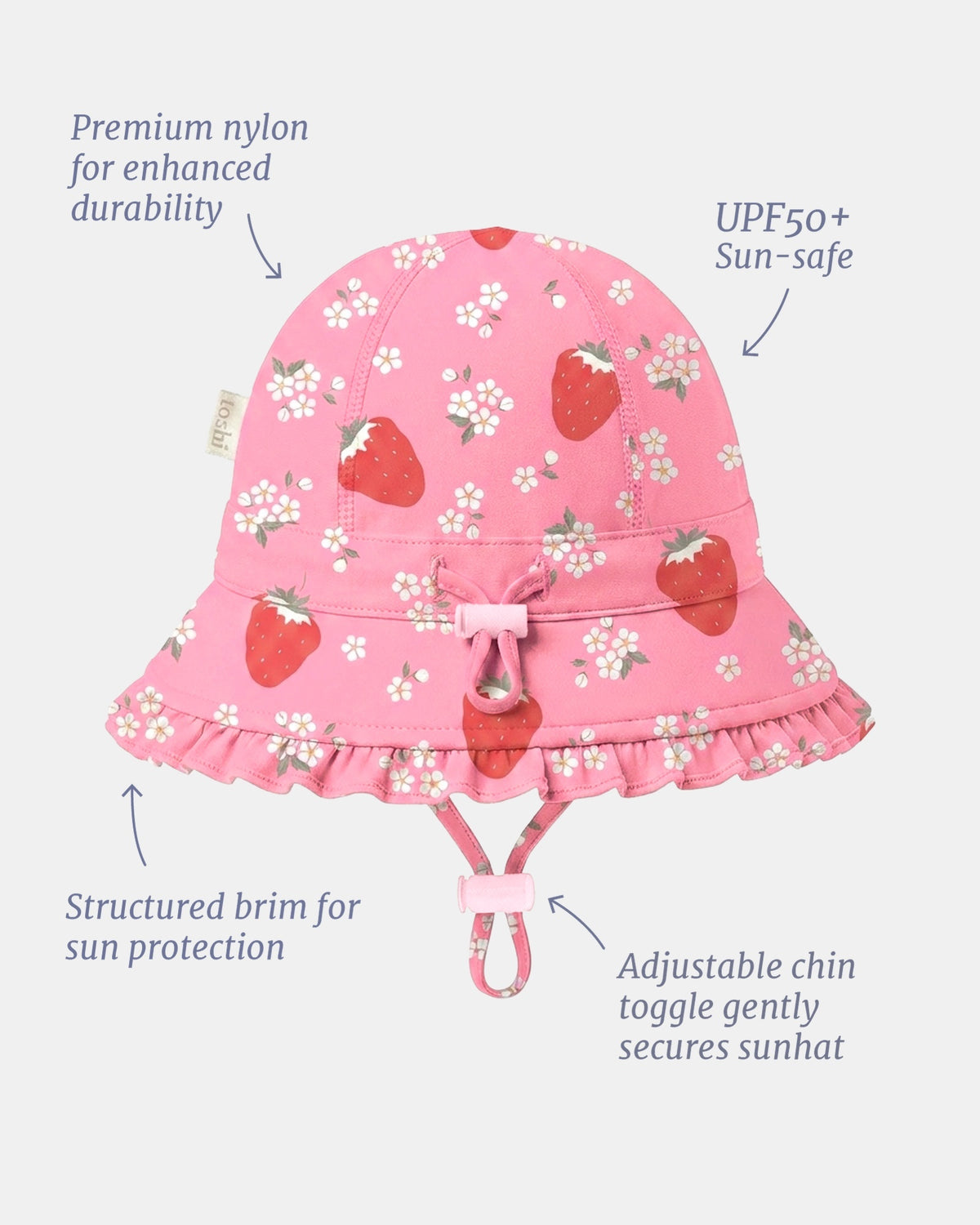 Toshi Swim Bell Hat Twinkle Strawberry