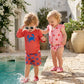 Toshi Boys Swim Long Sleeve Rashie Pirate Mud Crabs
