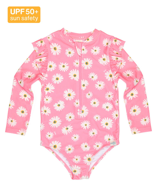 Toshi Girls Swim Bodysuit Ripple Daisy Watermelon