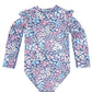 Toshi Girls Swim Bodysuit Ripple Wattle Dusk